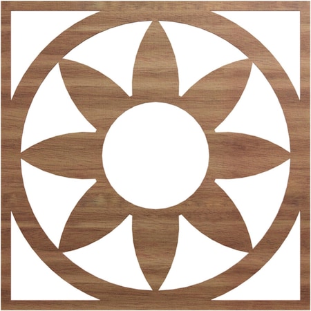 Ekena Millwork Blume Wood Fretwork Pierced Ceiling Medallion, Walnut, 32"OD x 11 1/8"ID x 1/4"T CMWP32X32X0250BLWA